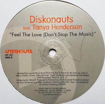 Diskonauts Feat. Henderson : Feel The Love (Don't Stop The Music) (12")