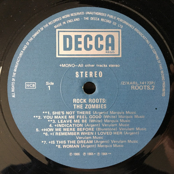 The Zombies : Rock Roots (LP, Comp, Mono)