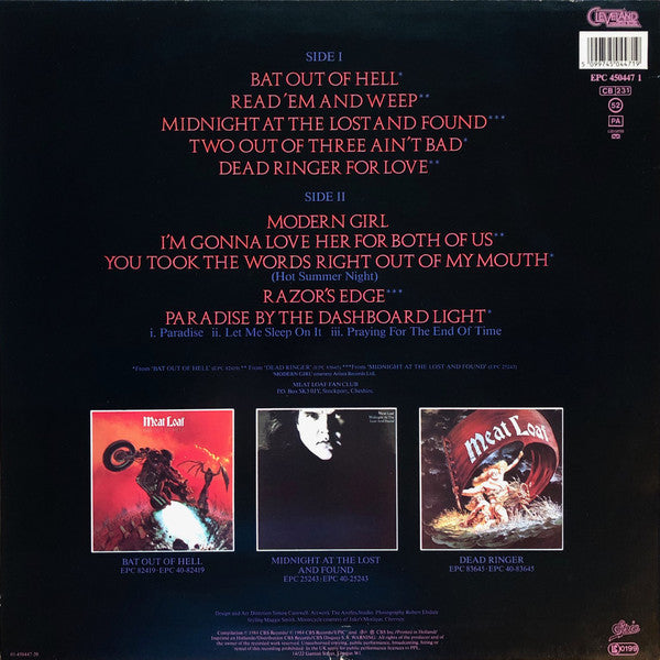 Meat Loaf : Hits Out Of Hell (LP, Comp, RE)