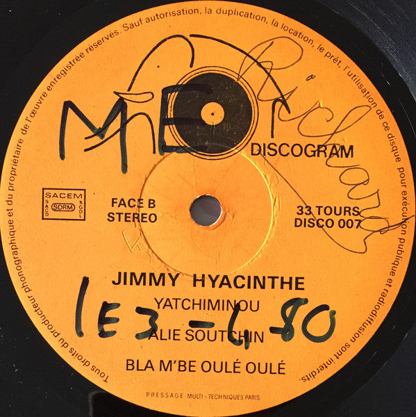 Jimmy Hyacinthe : Jimmy Hyacinthe (LP, Album)