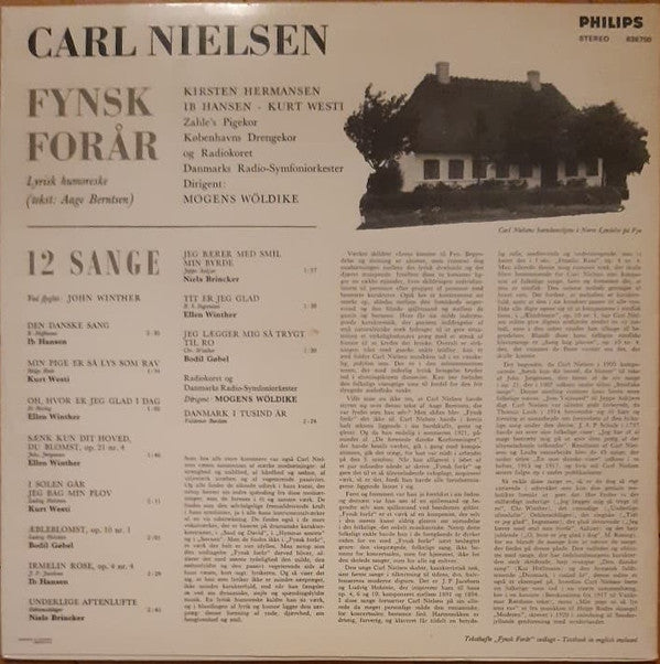 Various : Carl Nielsen -  Fynsk Forår (Lyrisk Humoreske Op. 42 & 12 Sange) (LP)