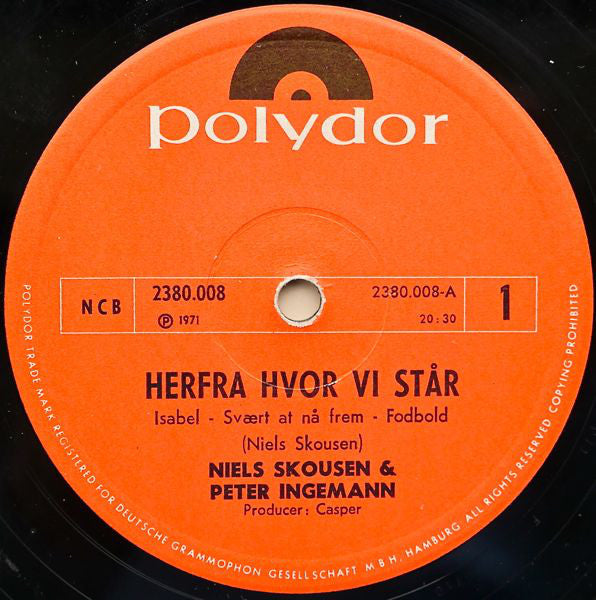 Skousen & Ingemann : Herfra Hvor Vi Står (LP, Album)