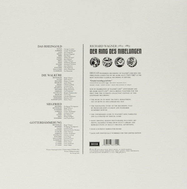 Richard Wagner / Georg Solti : Der Ring des Nibelungen (2xCD, Album, RE, RM + 4xCD, Album, RE, RM + 4xCD, )