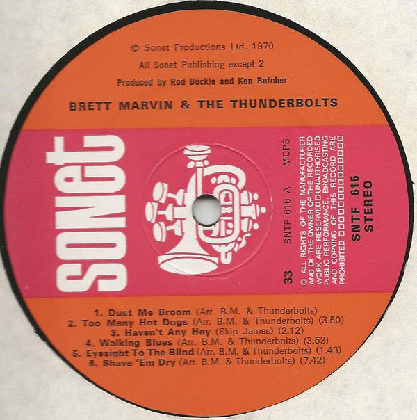 Brett Marvin & The Thunderbolts : Brett Marvin And The Thunderbolts (LP, Album)