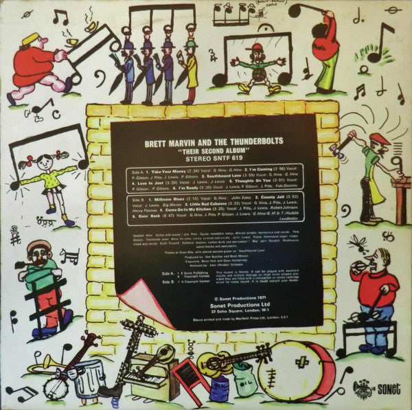 Brett Marvin & The Thunderbolts : 12 Inches Of (LP, Album)