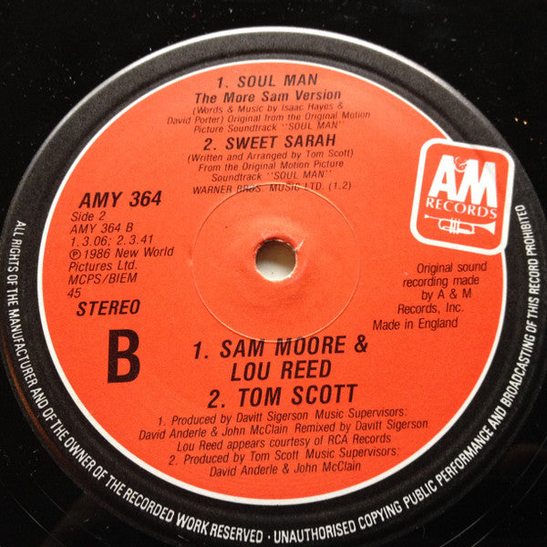 Sam Moore & Lou Reed : Soul Man (12")