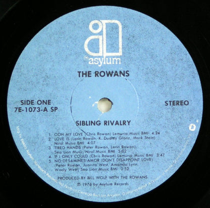 The Rowans (2) : Sibling Rivalry (LP, Album, Spe)