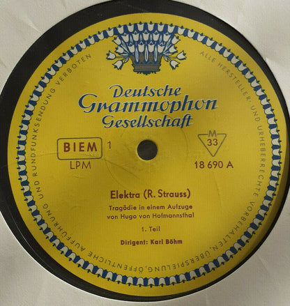 Richard Strauss - Inge Borkh, Marianne Schech, Jean Madeira, Dietrich Fischer-Dieskau, Staatskapelle Dresden, Karl Böhm : Elektra (2xLP, Mono + Box)