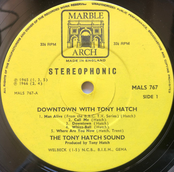 The Tony Hatch Sound : Downtown With Tony Hatch (LP, RE, Fli)