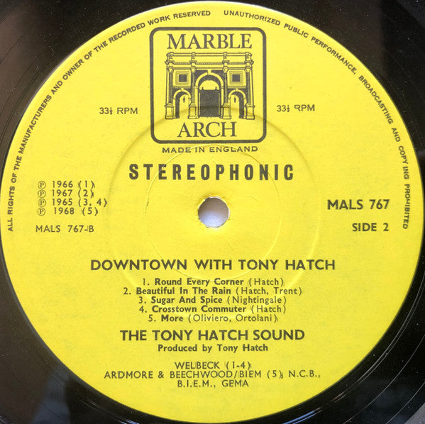 The Tony Hatch Sound : Downtown With Tony Hatch (LP, RE, Fli)