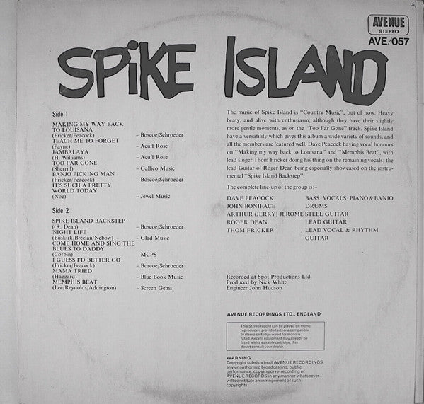 Spike Island : Spike Island (LP, Album, M/Print)