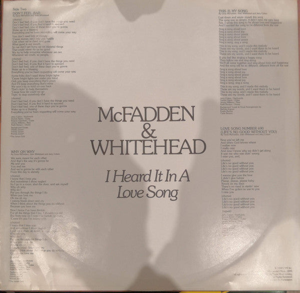 McFadden & Whitehead : I Heard It In A Love Song (LP, Album)