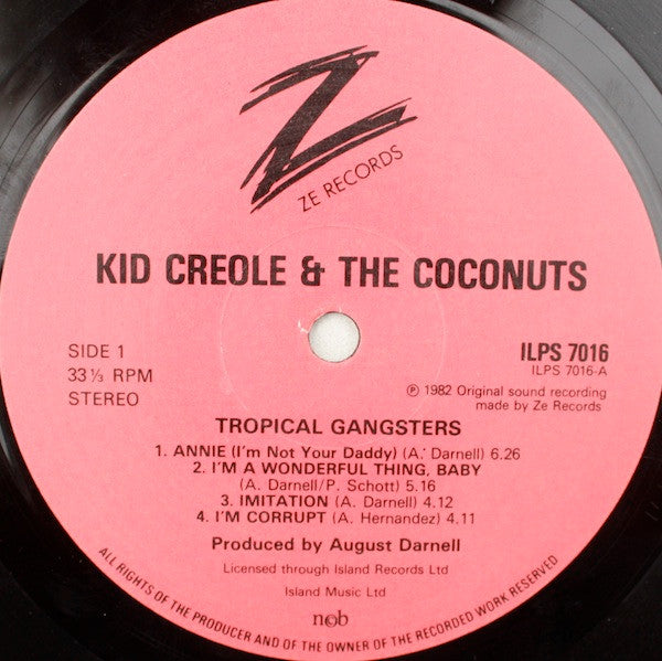 Kid Creole And The Coconuts : Tropical Gangsters (LP, Album)