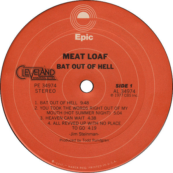 Meat Loaf : Bat Out Of Hell (LP, Album, Ter)