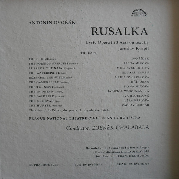 Antonín Dvořák : Rusalka (4xLP, Album)