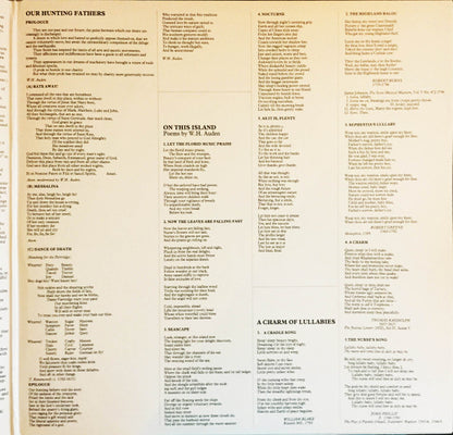 Benjamin Britten : Our Hunting Fathers / On This Island / A Charm Of Lullabies (LP, Mono, Gat)