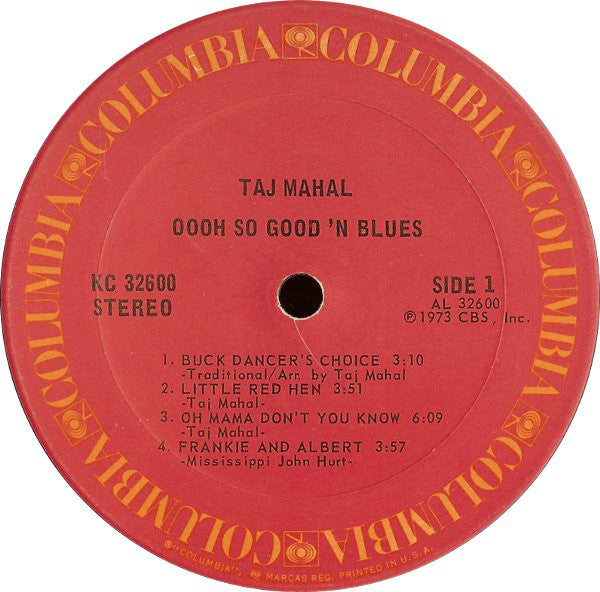 Taj Mahal : Oooh So Good 'N Blues (LP, Album, Pit)