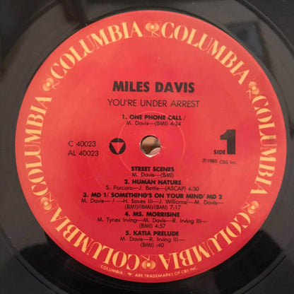 Miles Davis : You're Under Arrest (LP, Album, Gat)