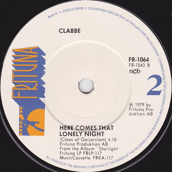 Clabbe : An Evening In Paris (Deca-Dancing) (7")