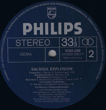 Kai Warner's Salsoul Sensation : Salsoul Explosion (LP, Album)