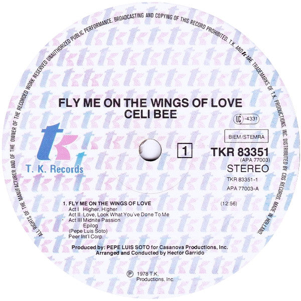 Celi Bee : Fly Me On The Wings Of Love (LP, Album)