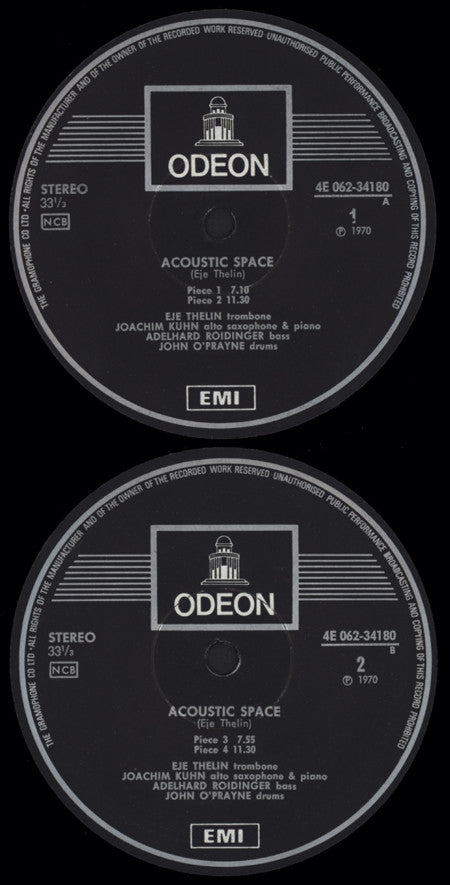 Eje Thelin : Acoustic Space (LP, Album)