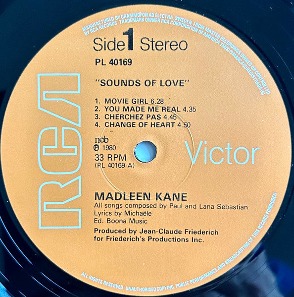 Madleen Kane : Sounds Of Love (LP, Album)