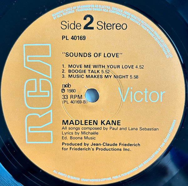 Madleen Kane : Sounds Of Love (LP, Album)