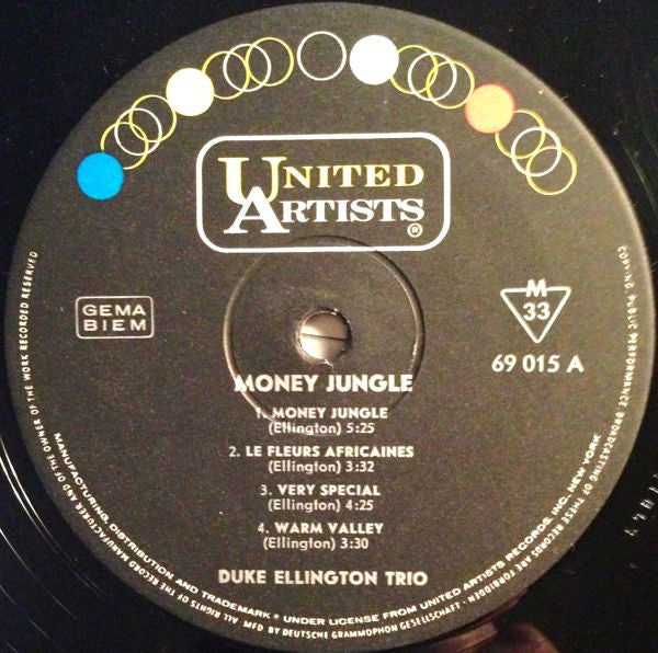 Duke Ellington • Charles Mingus • Max Roach : Money Jungle (LP, Album, Mono, RE)