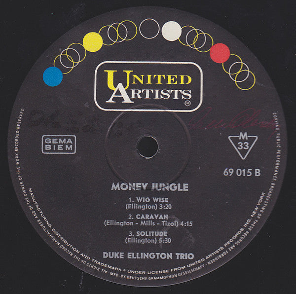 Duke Ellington • Charles Mingus • Max Roach : Money Jungle (LP, Album, Mono, RE)