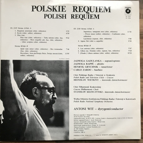 Krzysztof Penderecki : Polskie Requiem = Polish Requiem (2xLP, Album)