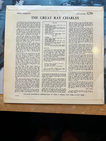 Ray Charles : The Great Ray Charles (LP, Album, Mono)