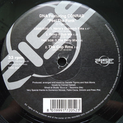 DNA (7) Featuring Conrad : Feel The Funk (12")