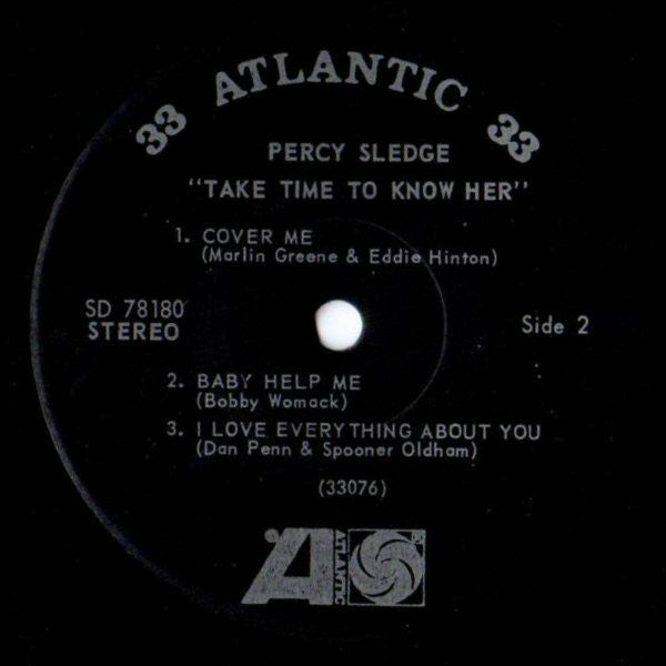 Percy Sledge : Take Time To Know Her (7", Jukebox)