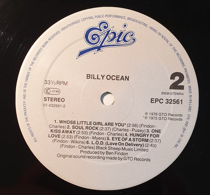 Billy Ocean : Billy Ocean (LP, Album, RE)