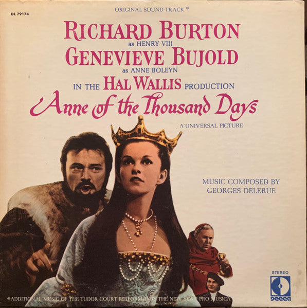 Georges Delerue / New York Pro Musica : Original Sound Track Anne Of The Thousand Days (LP, Album)