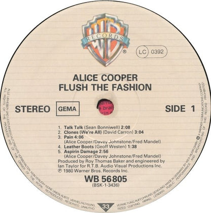 Alice Cooper (2) : Flush The Fashion (LP, Album)