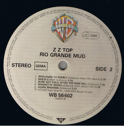 ZZ Top : Rio Grande Mud (LP, Album, RE)