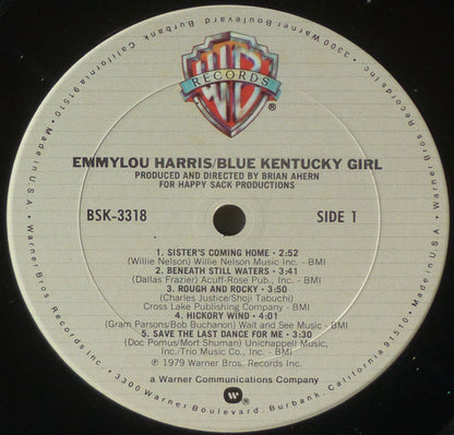 Emmylou Harris : Blue Kentucky Girl (LP, Album, Club)