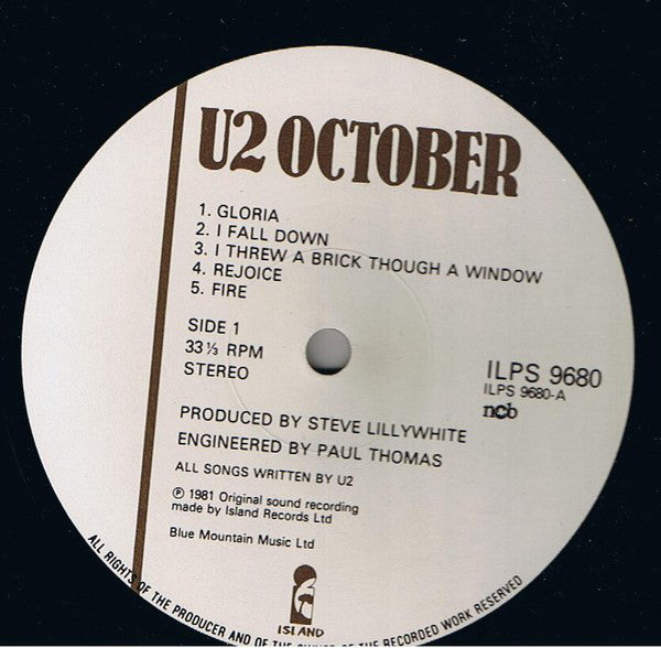 U2 : October (LP, Album)
