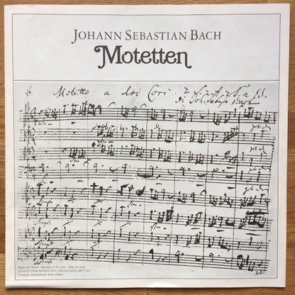 Regensburger Domspatzen, Hanns-Martin Schneidt, Johann Sebastian Bach : Motets / Motetten (Box, Album + 2xLP)