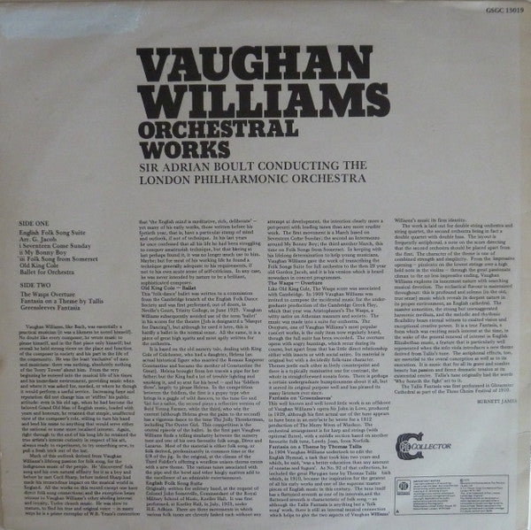 Ralph Vaughan Williams, Sir Adrian Boult Conducting London Philharmonic Orchestra : Orchestral Works (LP, Comp)