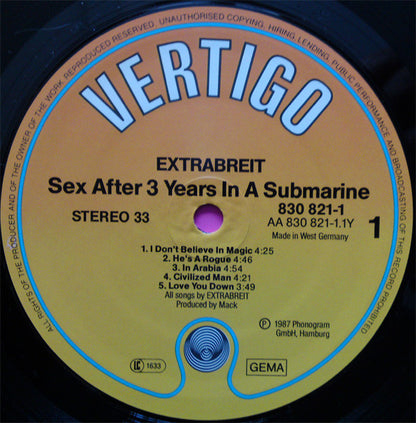 Extrabreit : Sex After 3 Years In A Submarine (LP, Album)