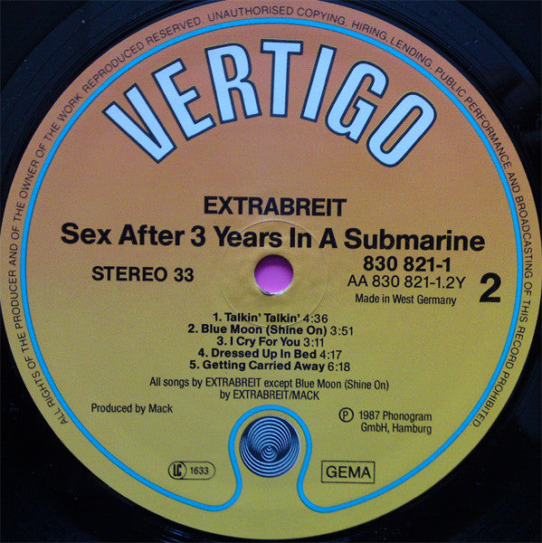 Extrabreit : Sex After 3 Years In A Submarine (LP, Album)