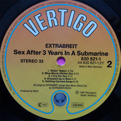 Extrabreit : Sex After 3 Years In A Submarine (LP, Album)
