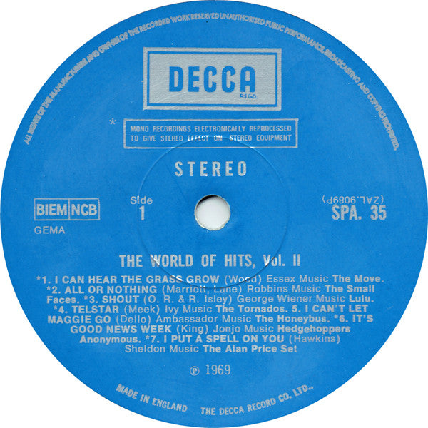 Various : The World Of Hits Vol. 2 (LP, Comp)