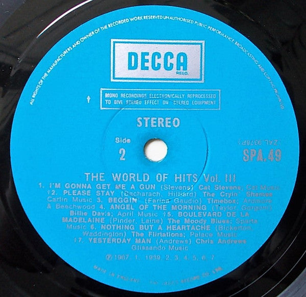 Various : The World Of Hits Vol. 3 (LP, Comp)