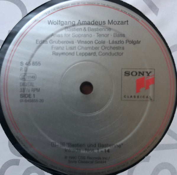 Edita Gruberova / Vinson Cole / László Polgár, Liszt Ferenc Chamber Orchestra / Raymond Leppard, Wolfgang Amadeus Mozart : Bastien Und Bastienne (LP, Album)