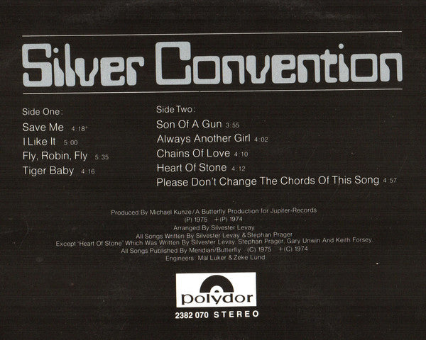 Silver Convention : Save Me (LP, Album)