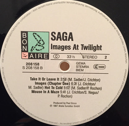 Saga (3) : Images At Twilight (LP, Album, RE)